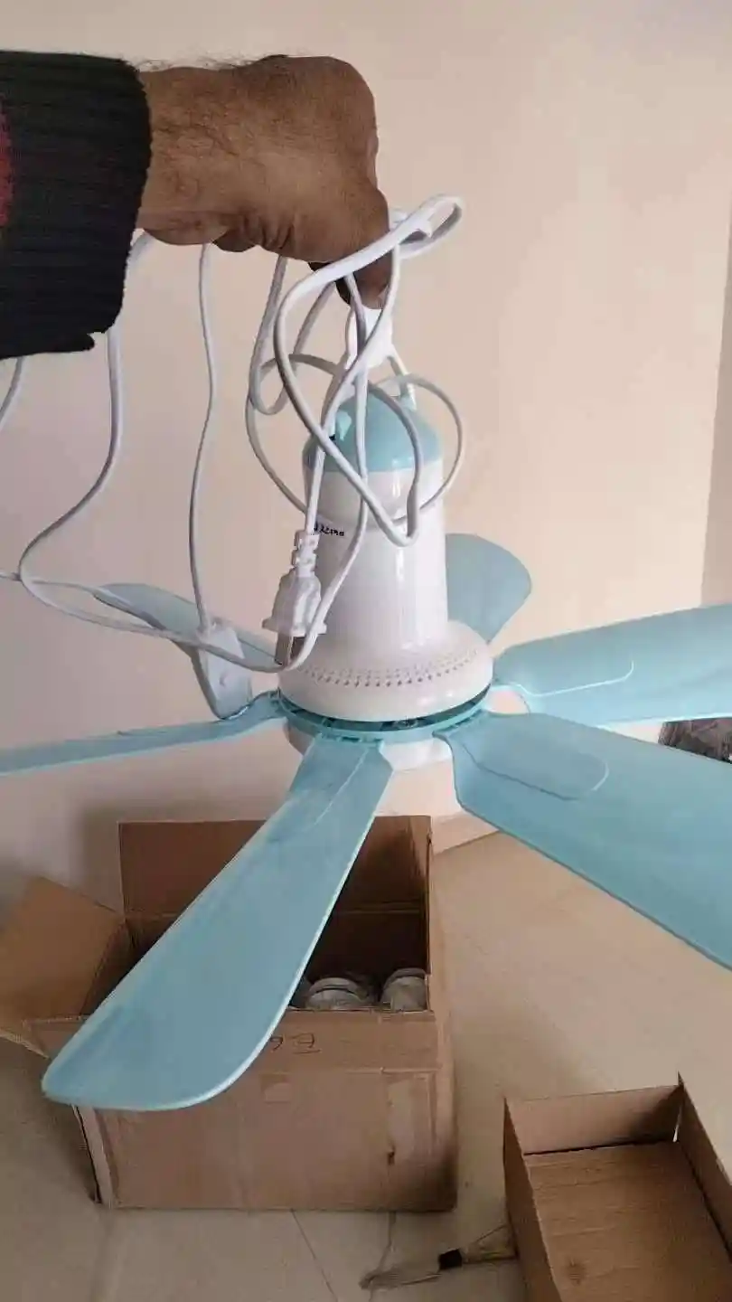 Mini portable ceiling fan 17”